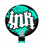 Ink Bottle Logo, Aqua Ink Bubble